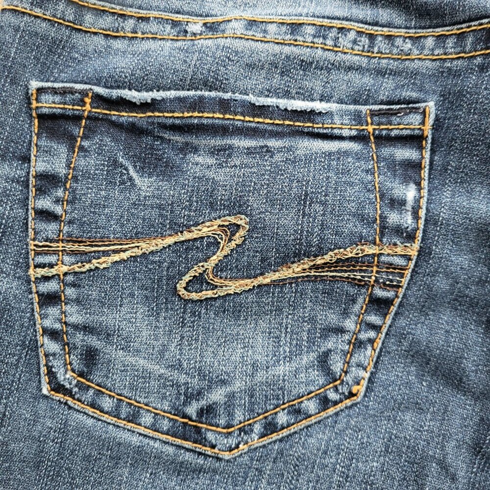 Silver Jeans Aiko Mid Rise Slim Bootcut Jeans Women's - Size 28W x 33L - Picture 11 of 13